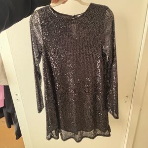 Melrose and Market Elegant Black Sequin Dress